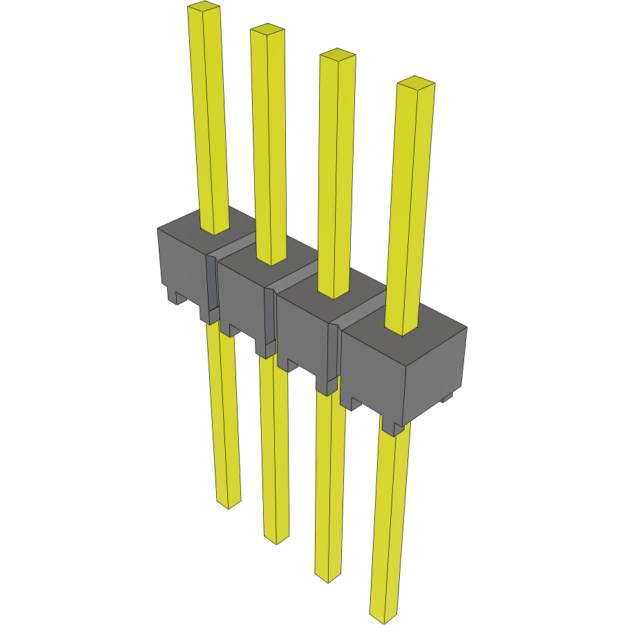 Samtec-MTSW-104-09-T-S-275 连接器插头及 PCB 插座 Conn Unshrouded Header HDR 4 POS 2.54mm Solder ST Top Entry Thru-Hole Bulk