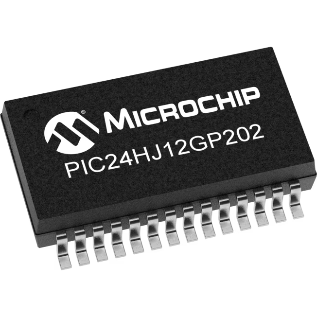 Microchip Technology-PIC24HJ12GP202-E/SS Microcontrollers - MCUs MCU 16-bit PIC RISC 12KB Flash 3.3V Automotive AEC-Q100 28-Pin SSOP Tube