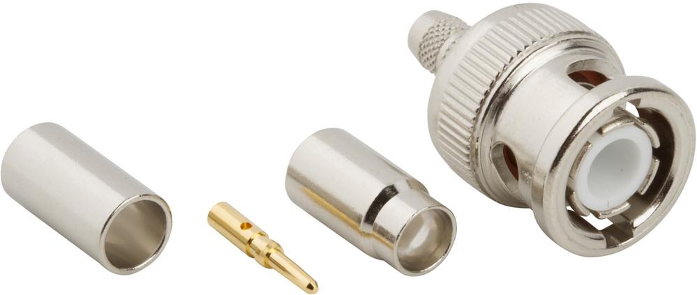 Amphenol RF-031-5800 RF-Steckverbinder Conn BNC 0Hz to 4GHz 50Ohm Crimp ST Cable Mount PL Gold