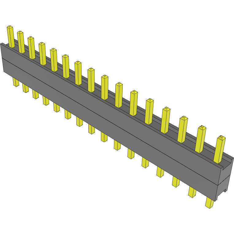 Samtec-SSW-116-01-F-S Piastre connettori e prese PCB Conn Socket Strip SKT 16 POS 2.54mm Solder ST Top Entry Thru-Hole Bulk