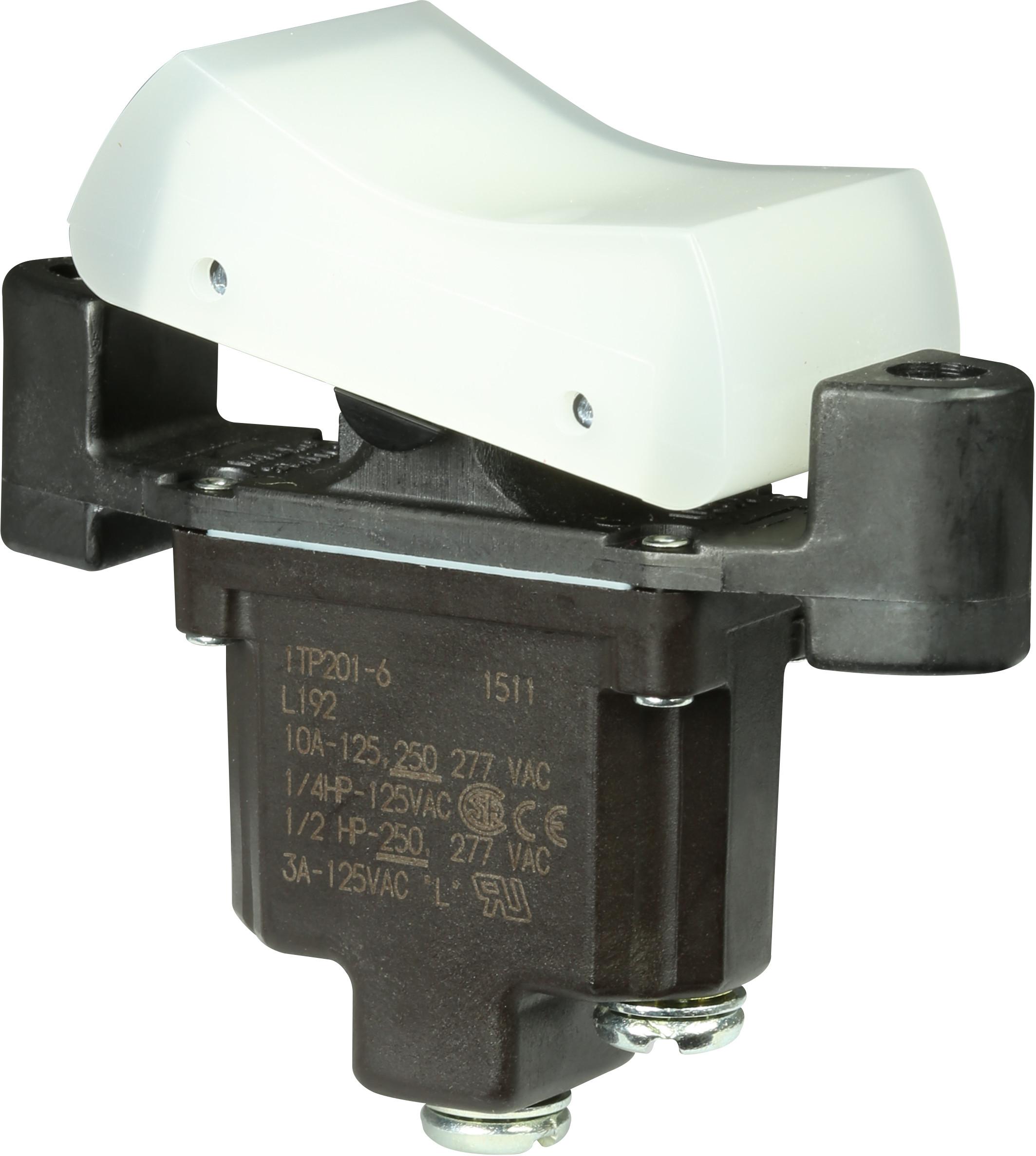 Honeywell-1TP201-6 Switch Rocker Switch Rocker (ON) OFF SPST Screw Rocker 10A 277VAC 250VDC 372.85VA