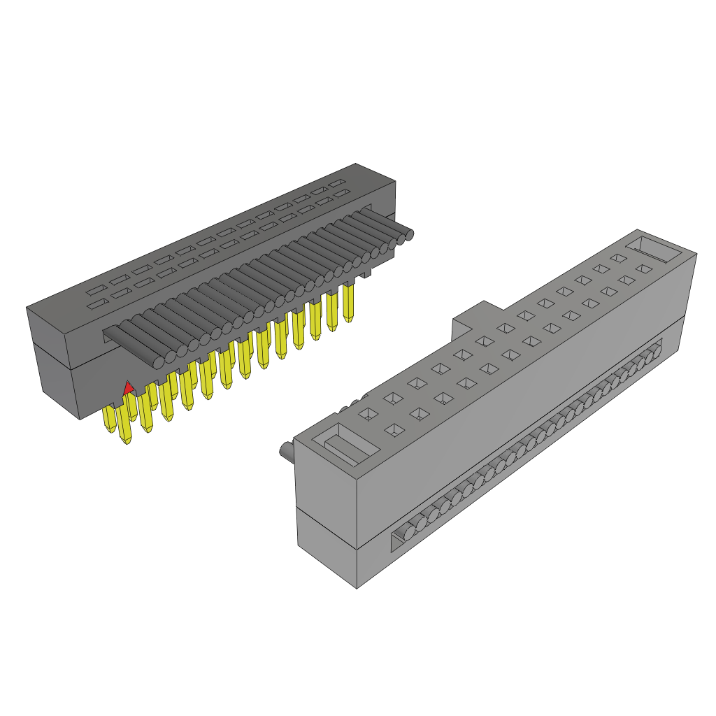 Samtec-FFMD-13-T-10.00-01-N-R Flachband Kabelbaugruppen Cable Assembly Flat Ribbon 0.25m 30AWG IDC Connector to 2(IDC Connector) 26 to 26 POS M-F/F IDT-IDT/IDT Bulk