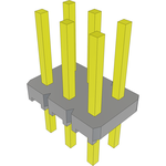 Samtec-MTLW-103-07-G-D-230 Steckverbinderleisten und Leiterplattenbuchsen Conn Unshrouded Header HDR 6 POS 2.54mm Solder ST Top Entry Thru-Hole Bulk