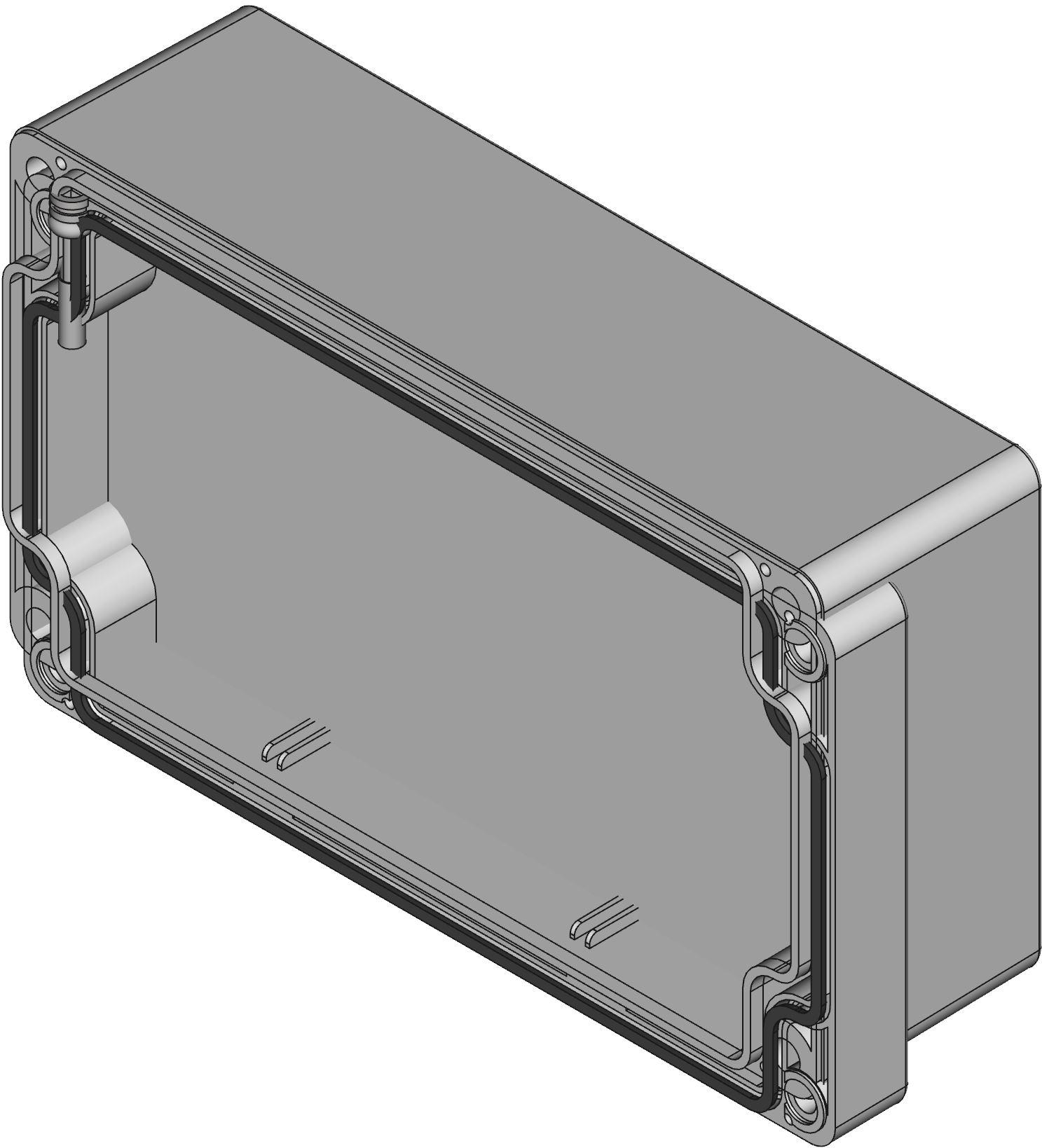 Hammond Manufacturing-1554JGY Kästen, Gehäuse und Gestelle Light Gray Acrylonitrile Butadiene Styrene Wall Mount Watertight Enclosure