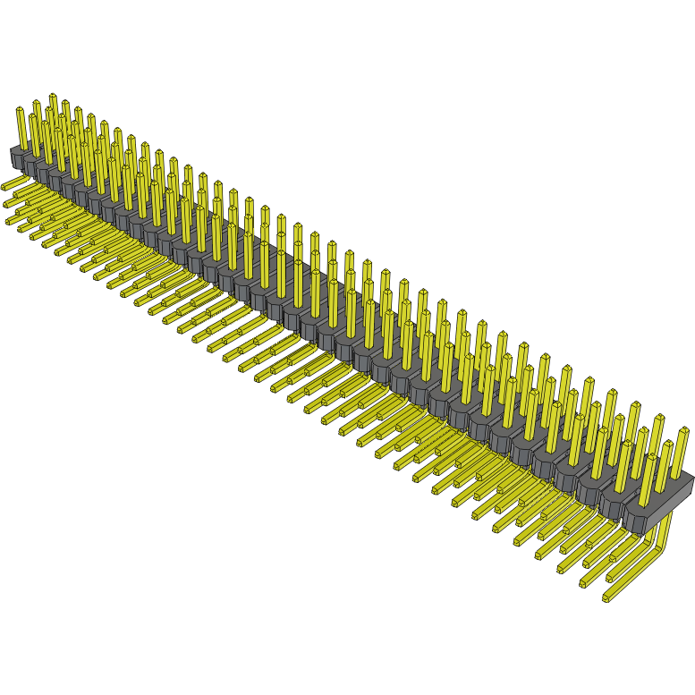 Samtec-TSW-137-08-T-T-RA Steckverbinderleisten und Leiterplattenbuchsen Conn Unshrouded Header HDR 111 POS 2.54mm Solder RA Side Entry Thru-Hole Bulk