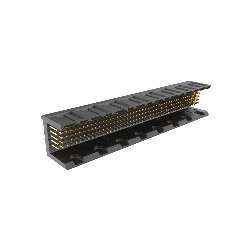 Amphenol Communications Solutions-74744-101LF Steckverbinder, Mutterplatine Metral Board Connectors, Backplane Connectors 5 Row Signal Header, Straight, 8 Mod, Solder to Board