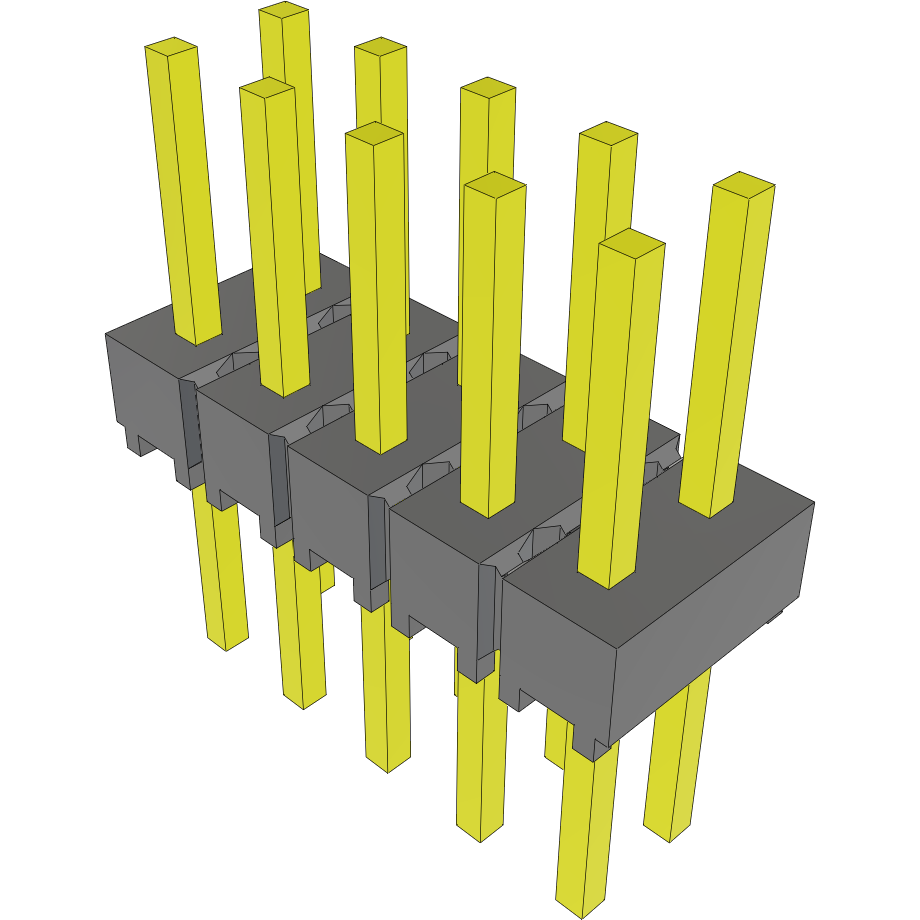 Samtec-MTSW-105-08-L-D-225 Steckverbinderleisten und Leiterplattenbuchsen Conn Unshrouded Header HDR 10 POS 2.54mm Solder ST Top Entry Thru-Hole Bulk