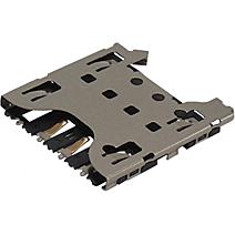 Molex-0787231001 Tarjeta de memoria del conector Conn Micro SIM Card SKT 6 POS 2.54mm Solder RA SMD 0.5A/Contact T/R