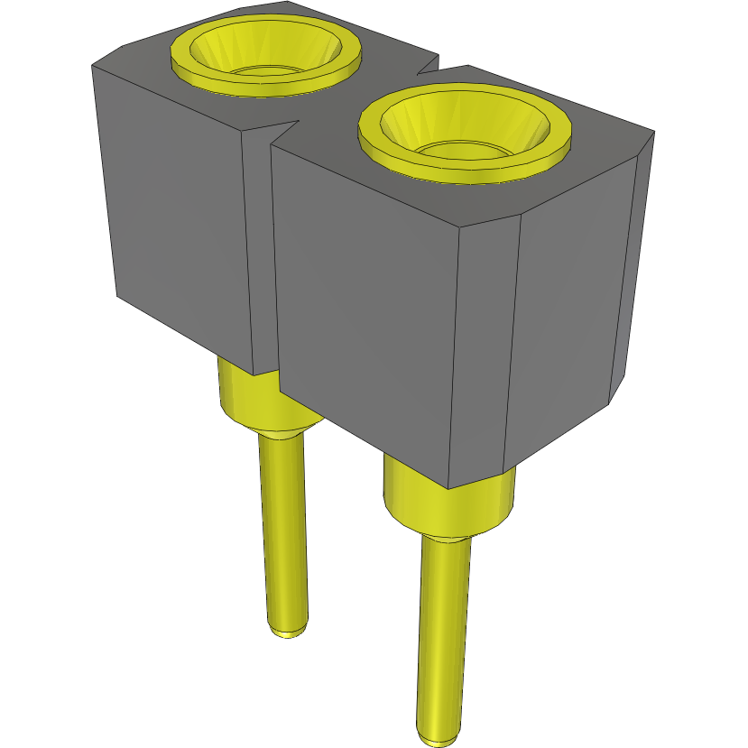 Samtec-HSS-102-TT-2 Steckverbinderleisten und Leiterplattenbuchsen Conn Socket Strip SKT 2 POS 2.54mm Solder ST Top Entry Thru-Hole Bulk