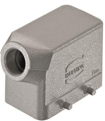 HARTING-19300101521 Schrumpfbalgenadapter Hood 90° 10B Shell Size Powder Die Cast Aluminum Double Lock Han®
