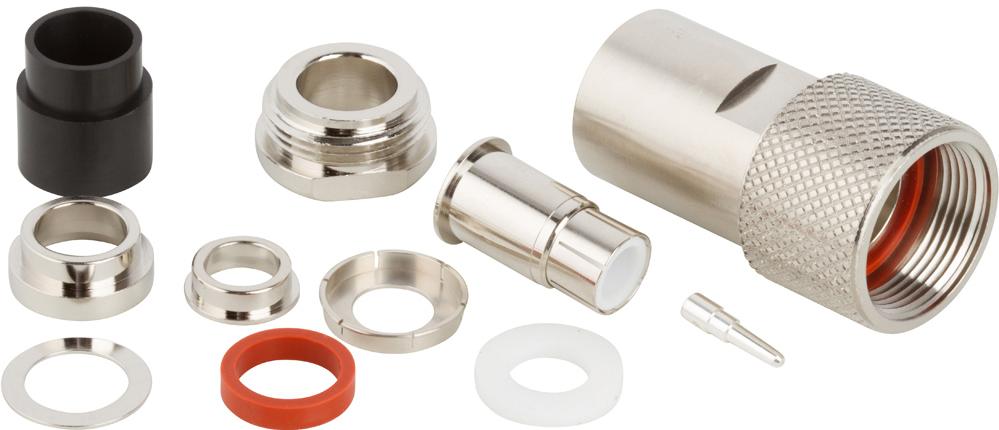 Amphenol RF-000-53175 Connettore RF Conn Triax 0Hz to 0.5GHz 50Ohm Clamp ST Cable Mount PL Silver