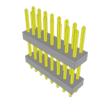 Conn Board Stacker HDR 16 POS 2mm Solder ST Top Entry Thru-Hole Bulk
