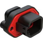 Conn Housing RCP 6 POS Crimp ST Panel Mount Black