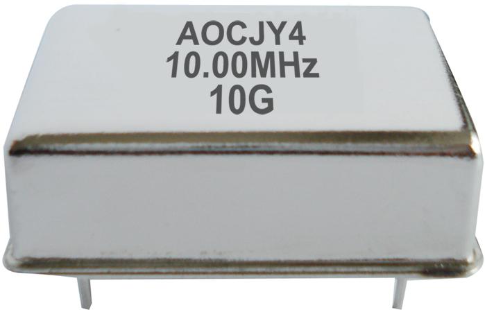 Abracon-AOCJY4B-12.800MHZ-F-SW Controlled Oscillators Oscillator VC-OCXO 12.8MHz ±0.01ppm (Stability) Sinewave 12V 5-Pin Thru-Hole Tray