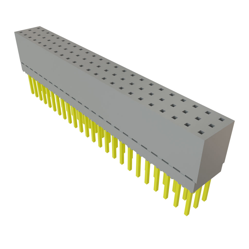 Samtec-ESQ-124-38-G-T Connector Headers and PCB Receptacles Conn Elevated Socket SKT 72 POS 2.54mm Solder ST Top Entry Thru-Hole Tube