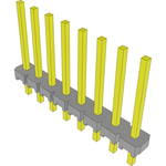 Conn Unshrouded Header HDR 8 POS 2.54mm Solder ST Top Entry Thru-Hole Bulk