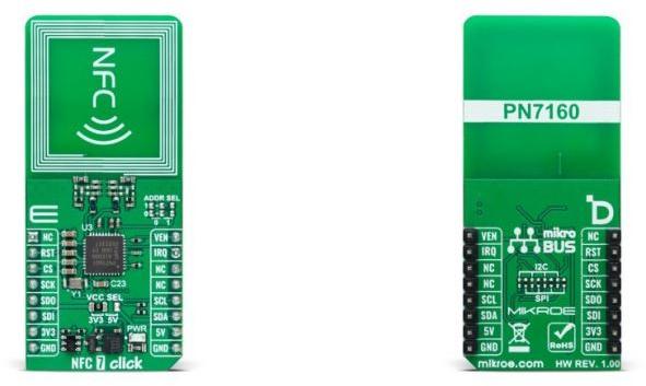 MikroElektronika-MIKROE-6452  PN7160B1HN/C100E NFC/RFID Tag and Transponder Click Board