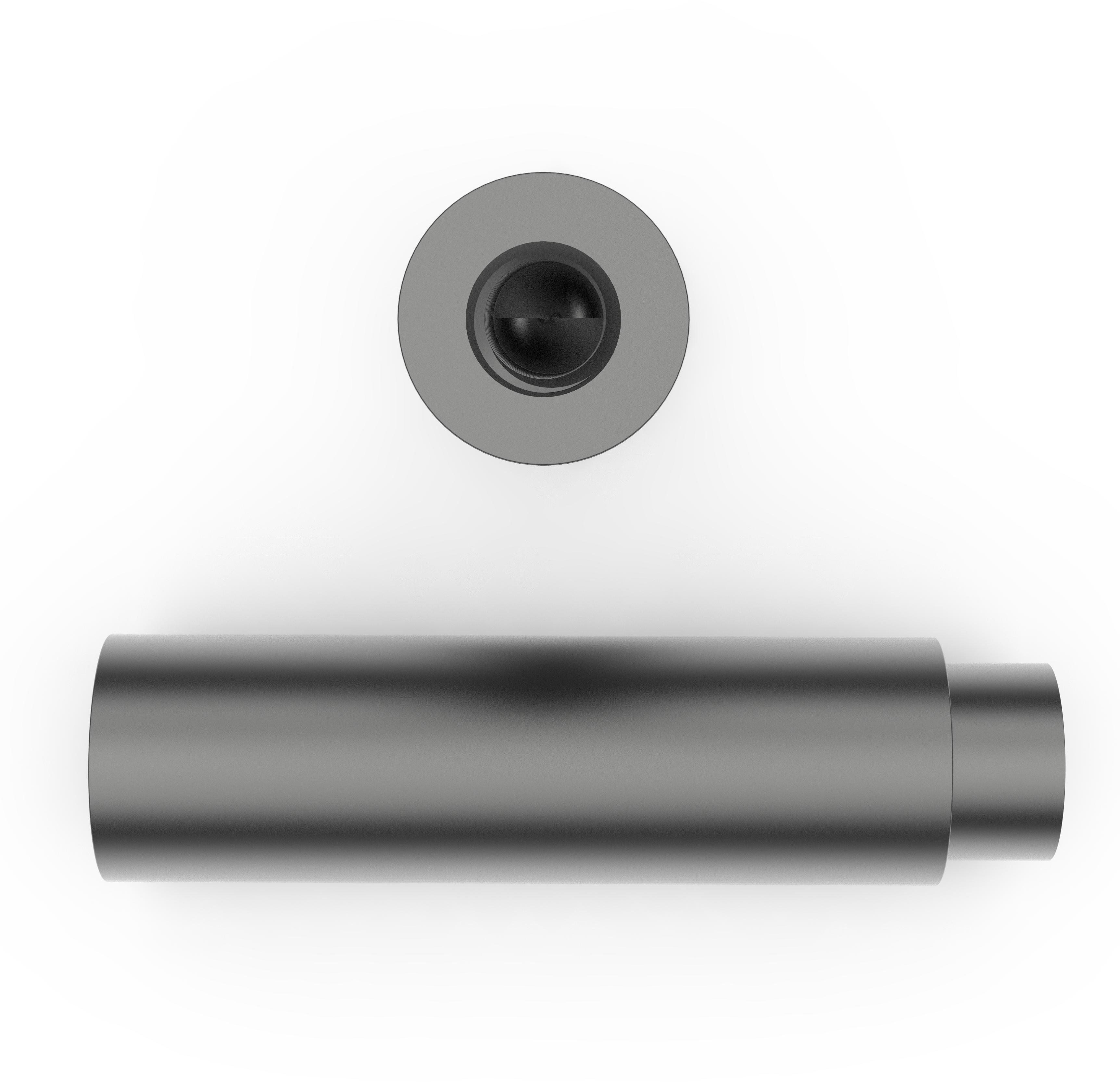 RAF Electronic Hardware-M1500-B-2545-B Separadores Standoff Round F/Swage M2.5 X 0.45-THD Brass Plain