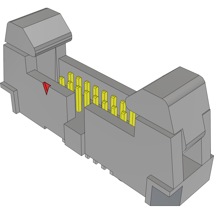 Samtec-EHF-108-01-LM-D 连接器插头及 PCB 插座 Conn Ejector Header HDR 16 POS 1.27mm Solder ST Top Entry Thru-Hole Tube