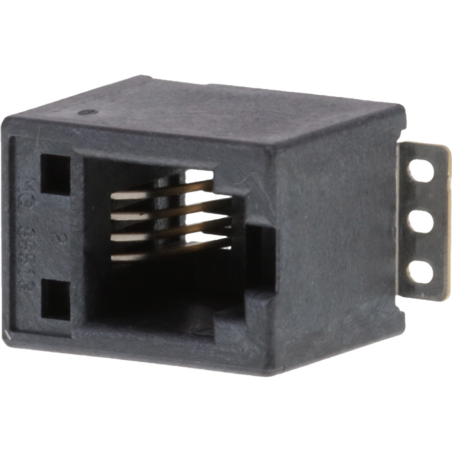 Molex-855135004 电话及电信连接器 Conn RJ-11 F 4 POS 1.27mm Solder ST SMD 4 Terminal 1 Port Cat 3 T/R