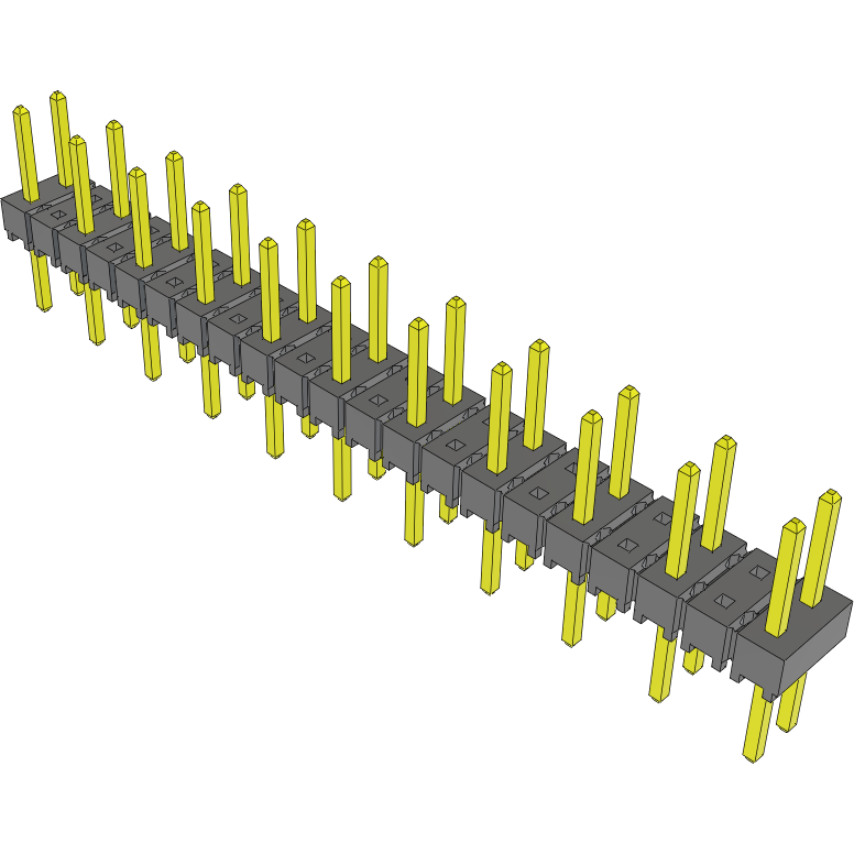 Samtec-HTSW-211-08-G-D Connector Headers and PCB Receptacles Conn Unshrouded Header HDR 22 POS 5.08mm Solder ST Top Entry Thru-Hole Bulk