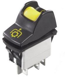 Apem Components-KL462AKXA125N01025 Wippschalter Switch Rocker ON ON DPDT Quick Connect/Solder Lug Locking Rocker 10A 24VDC 150000Cycles