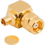 Conn SMC 50Ohm Solder RA Cable Mount PL Gold