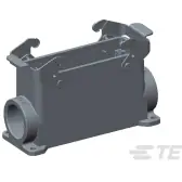 TE Connectivity-T1470242232-000 Adaptadores de manguitos ajustables Hood 90° Powder Die Cast Aluminum Alloy Box