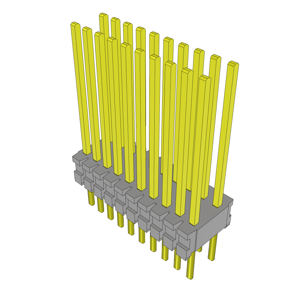 Samtec-TMS-110-57-G-D Steckverbinderleisten und Leiterplattenbuchsen Conn Unshrouded Header HDR 20 POS 1.27mm Solder ST Top Entry Thru-Hole Tube