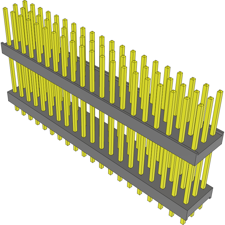 Samtec-DW-20-12-F-T-600 连接器插头及 PCB 插座 Conn Board Stacker HDR 60 POS 2.54mm Solder ST Top Entry Thru-Hole FLEX STACK Bulk