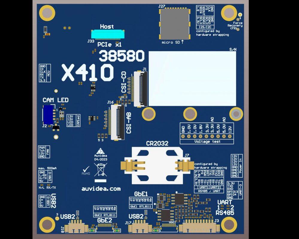 Auvidea GmbH-70426 Schede e pannelli carrier X410 carrier board for NVIDIA Jetson AGX Orin