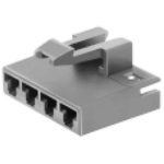 Conn Housing F 4 POS Crimp ST Cable Mount Black