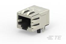 TE Connectivity-2301994-7 Connettore telefono e telecomunicazione Conn RJ-45 RCP 8 POS 1.27mm Solder RA Thru-Hole 10 Terminal 1 Port Cat 5e Reel