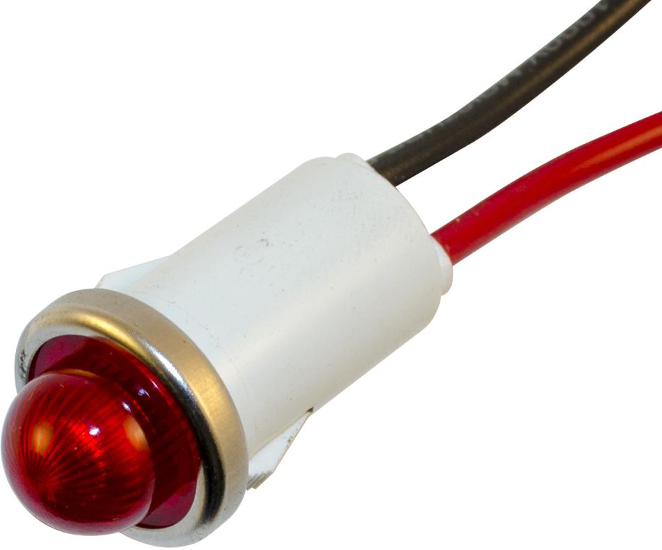 Wamco, Inc-WL-1091M1-24V Panel Mount Indicators LED Panel Mount Indicator Uni-Color Red 2-Pin