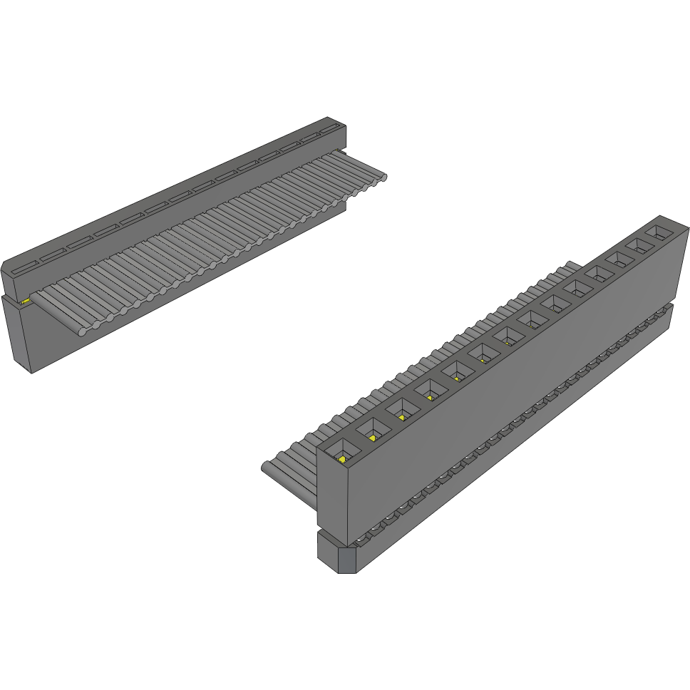 Samtec-IDSS-14-D-15.00-G-R Assemblaggio cavo a nastro piatto Cable Assembly 0.381m 28AWG 2.54mm 14 to 14 POS IDC Connector to IDC Connector F-F Bulk