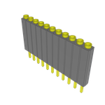 Conn Socket Strip SKT 11 POS 2.54mm Solder ST Top Entry Thru-Hole Bulk