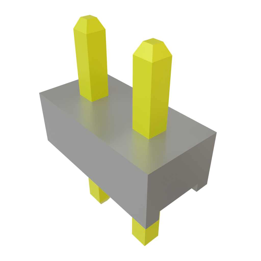 Samtec-TMM-102-04-G-S Connector Headers and PCB Receptacles Conn Unshrouded Header HDR 2 POS 2mm Solder ST Top Entry Thru-Hole Bulk