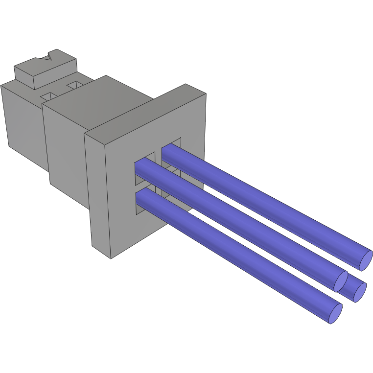Samtec-S2SDT-02-24-L-02.75-S Montajes de cables, otros Cable Assembly Discrete Wire 0.069m 24AWG Socket Strip 4 POS SKT Crimp TIGER EYE™ Layer