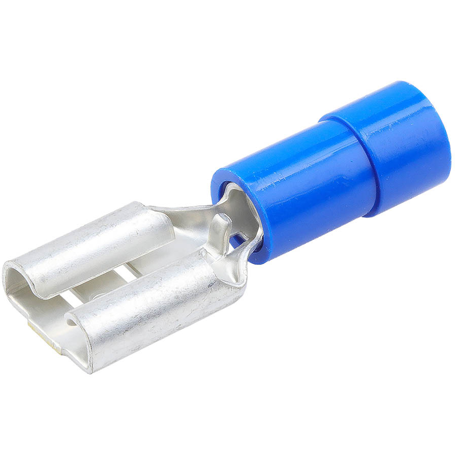 Molex-190170041 连接器端子 Quick Disconnect Terminal 14-16AWG Brass Blue F 22.35mm Electro Tin InsulKrimp™ T/R