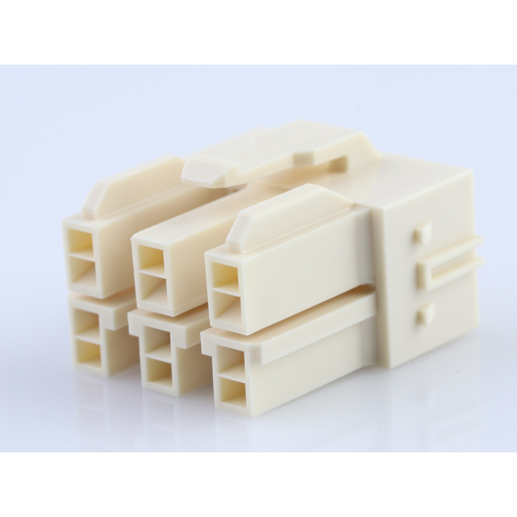 Molex-1512072611 Connector Discrete Wire Housing Conn Housing RCP 6 POS 6.5mm Crimp ST Cable Mount Natural Bag