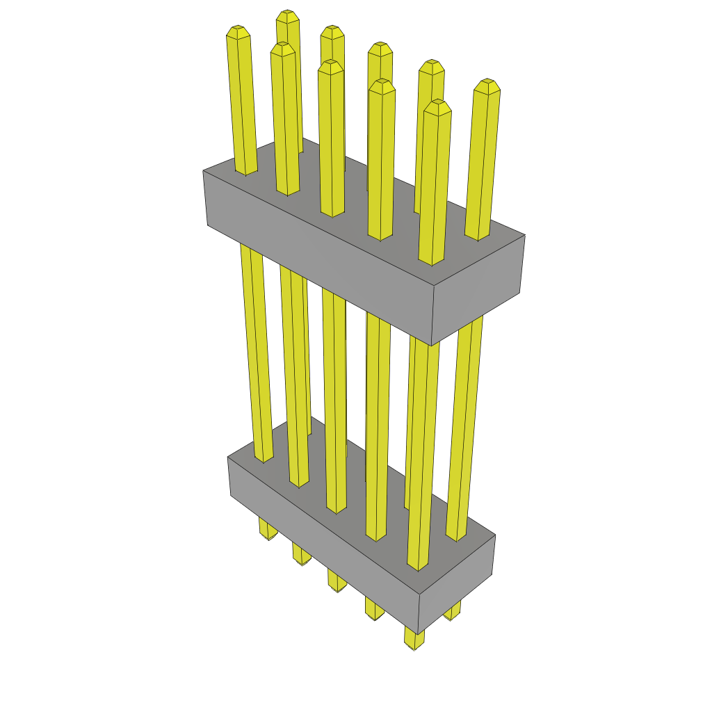 Samtec-TW-05-08-G-D-555-137 Piastre connettori e prese PCB Conn Board Stacker HDR 10 POS 2mm Solder ST Top Entry Thru-Hole Bulk