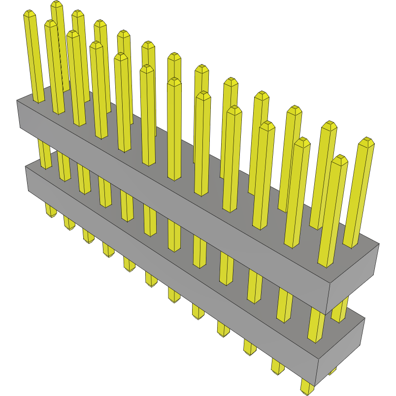 Samtec-TW-12-05-L-D-275-085 Connector Headers and PCB Receptacles Conn Board Stacker HDR 24 POS 2mm Solder ST Top Entry Thru-Hole Bulk
