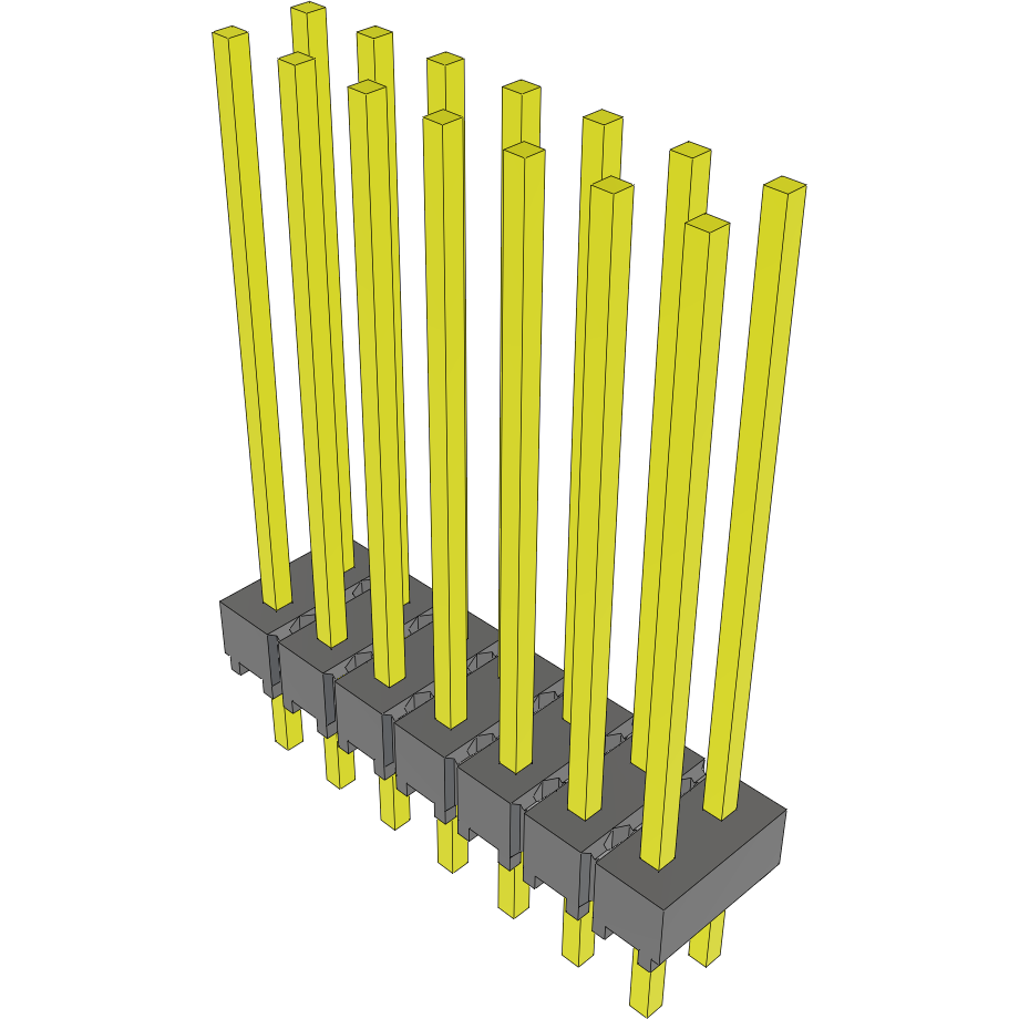 Samtec-HMTSW-107-11-T-D-705 Embases de raccordement et réceptacles PCB Conn Unshrouded Header HDR 14 POS 2.54mm Solder ST Top Entry Thru-Hole Bulk