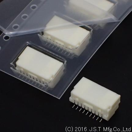 JST Manufacturing-SM09B-NSHSS-TB (LF)(SN) Embases de raccordement et réceptacles PCB Conn Shrouded Header (4 Sides) HDR 9 POS 1mm Solder RA Side Entry SMD T/R