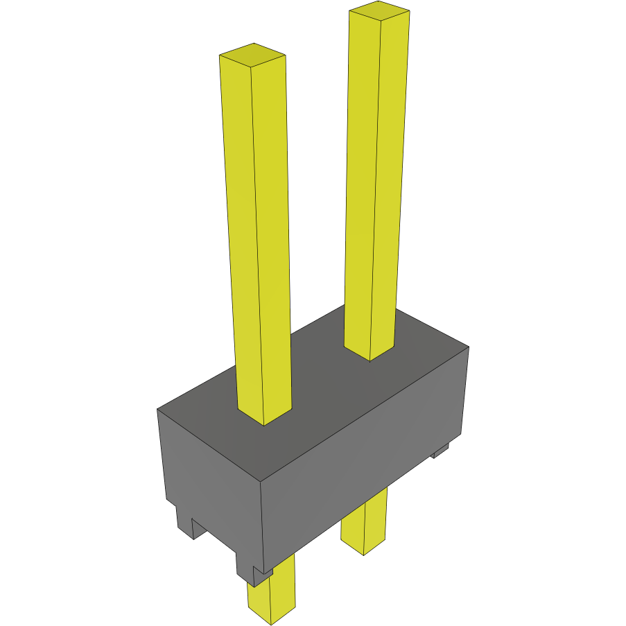 Samtec-MTSW-101-07-L-D-240 Piastre connettori e prese PCB Conn Unshrouded Header HDR 2 POS Solder ST Top Entry Thru-Hole Bulk