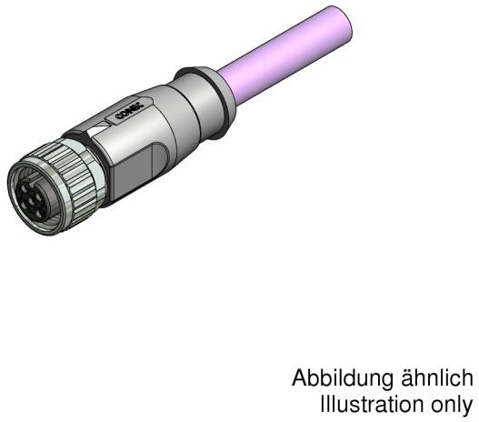 CONEC-43-12513 Steckverbinderzubehör Female Connector M12X1, Brass Nickel, Gold Plated