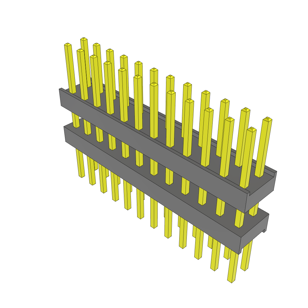 Samtec-ZW-12-10-G-D-330-250 Steckverbinderleisten und Leiterplattenbuchsen Conn Board Stacker HDR 24 POS 2.54mm Solder ST Top Entry Thru-Hole Bulk