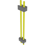 Conn Board Stacker HDR 2 POS 2.54mm Solder ST Top Entry Thru-Hole Bulk