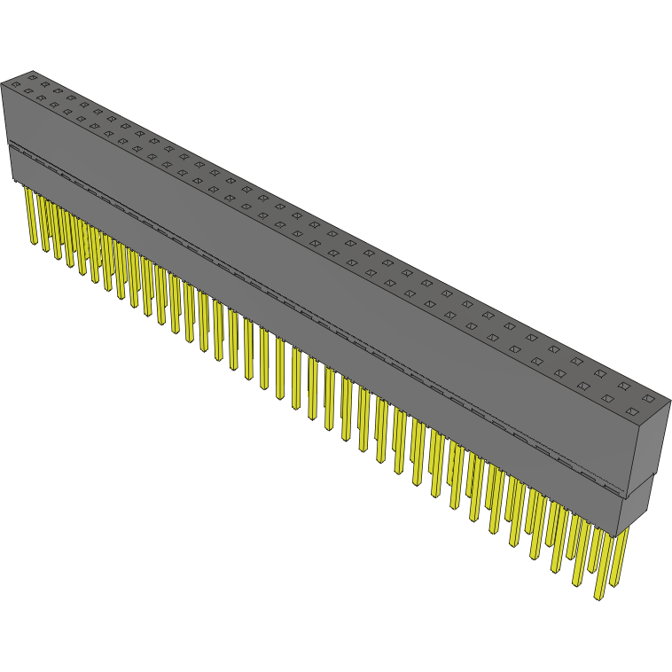 Samtec-ESQ-136-24-G-D Steckverbinderleisten und Leiterplattenbuchsen Conn Elevated Socket SKT 72 POS 2.54mm Solder ST Top Entry Thru-Hole Tube