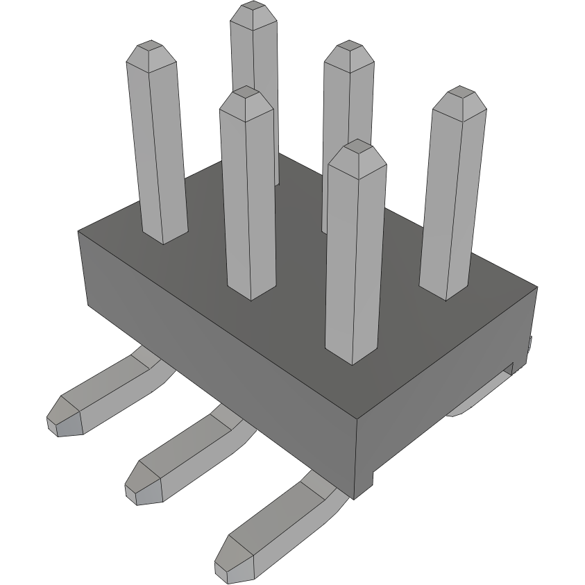 Samtec-TMM-103-01-TM-D-SM Cabezales del conector y receptáculos PCB Conn Unshrouded Header HDR 6 POS 2mm Solder ST Top Entry SMD Tube
